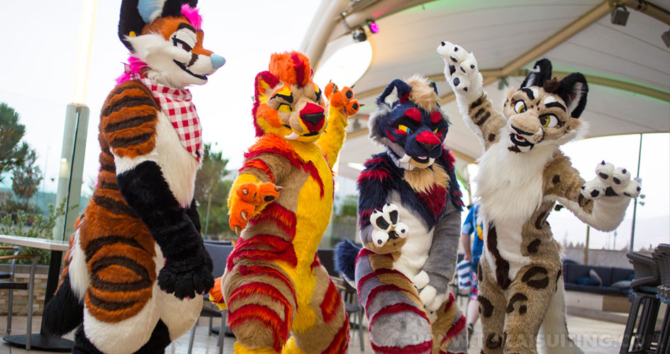 Fennec fox fursuit landing page photo.